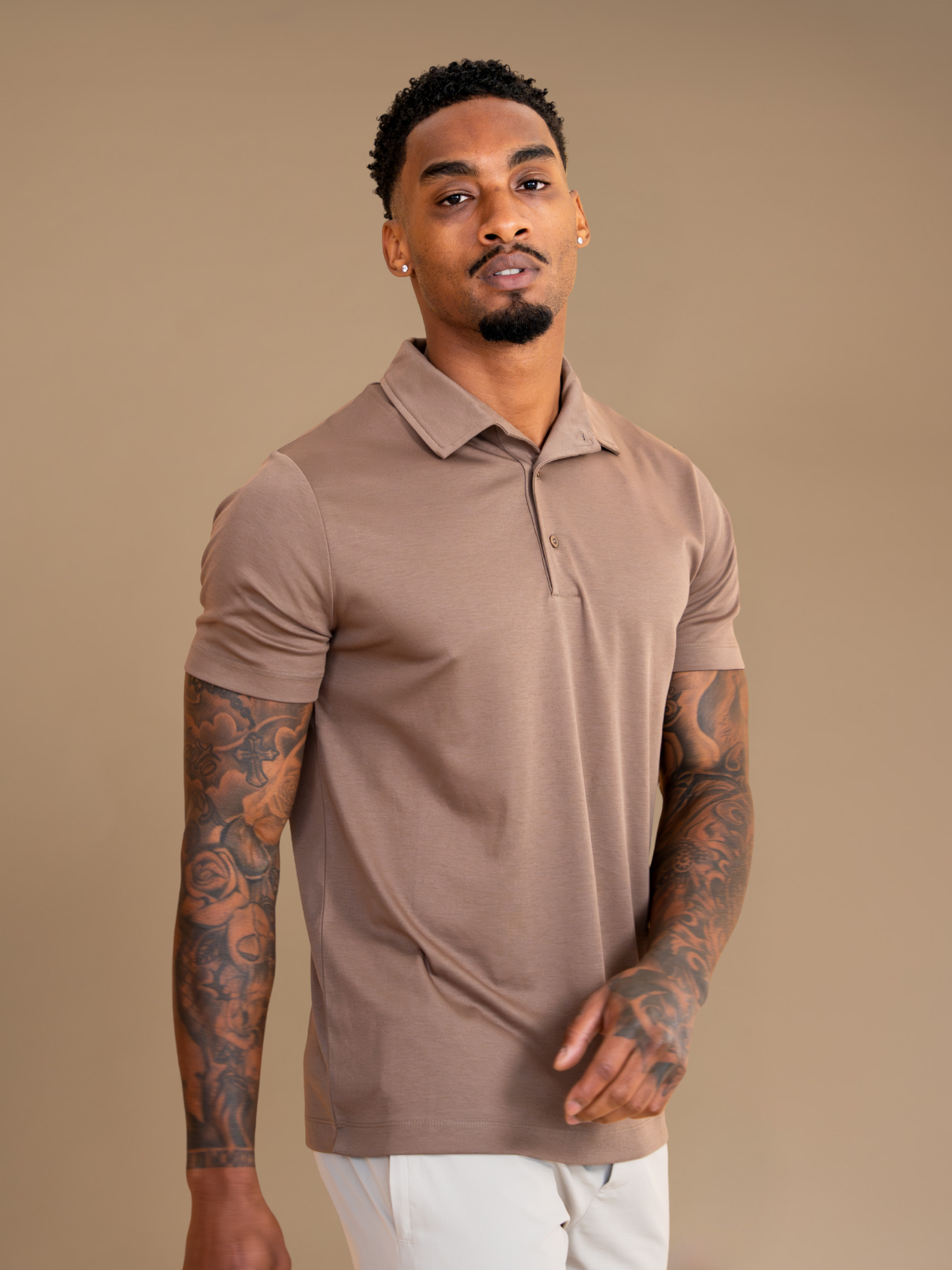 Refined Stretch Polo in Classic Navy