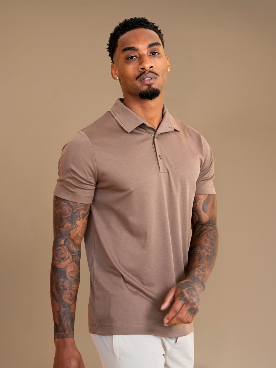 Refined Stretch Polo in Classic Navy