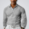 Classic Long Sleeve Polo Sweater for Men