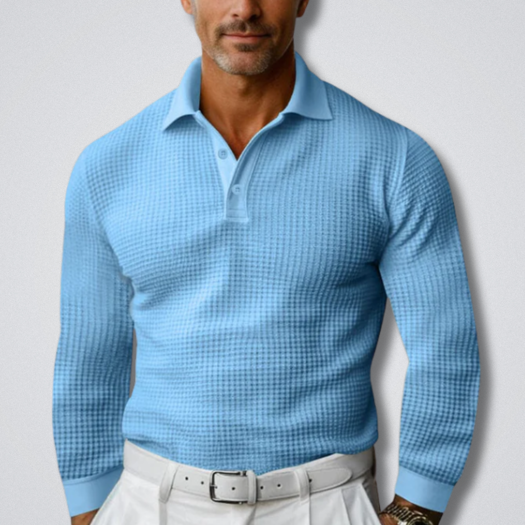 Classic Long Sleeve Polo Sweater for Men