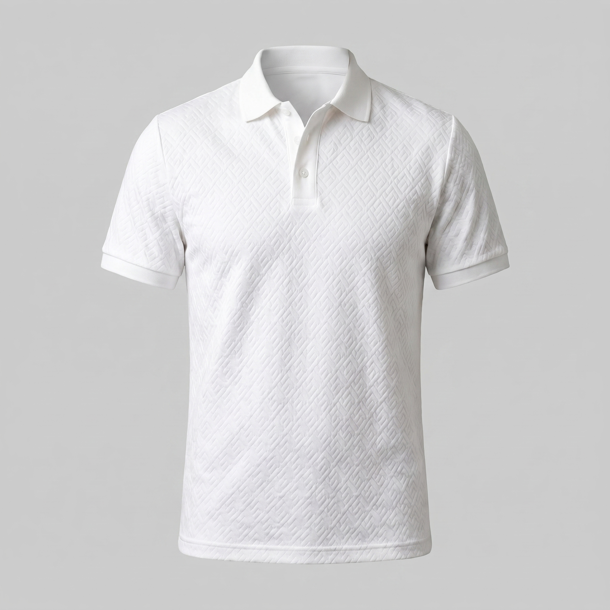 Tailored Textured Polo Shirt for Men