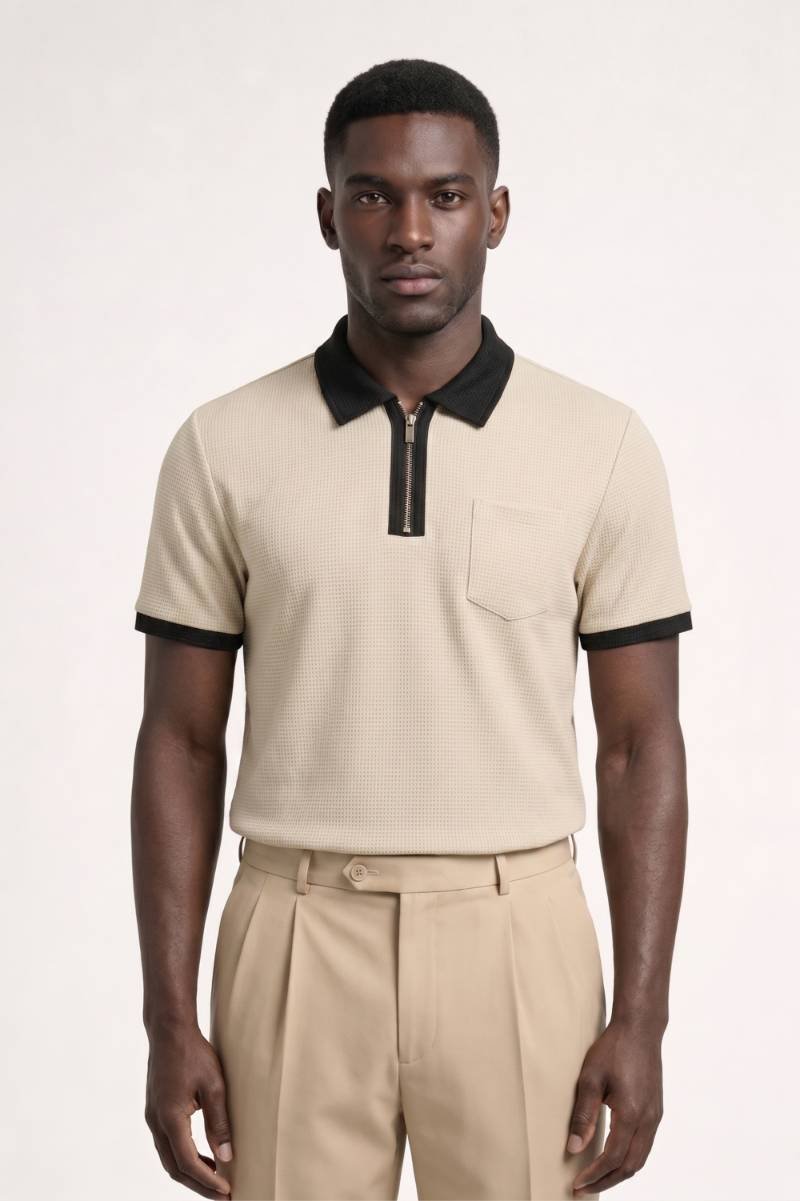 Classic Fit Contrast Collar Polo Shirt