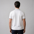 Short Sleeve Zip Polo in Classic Navy