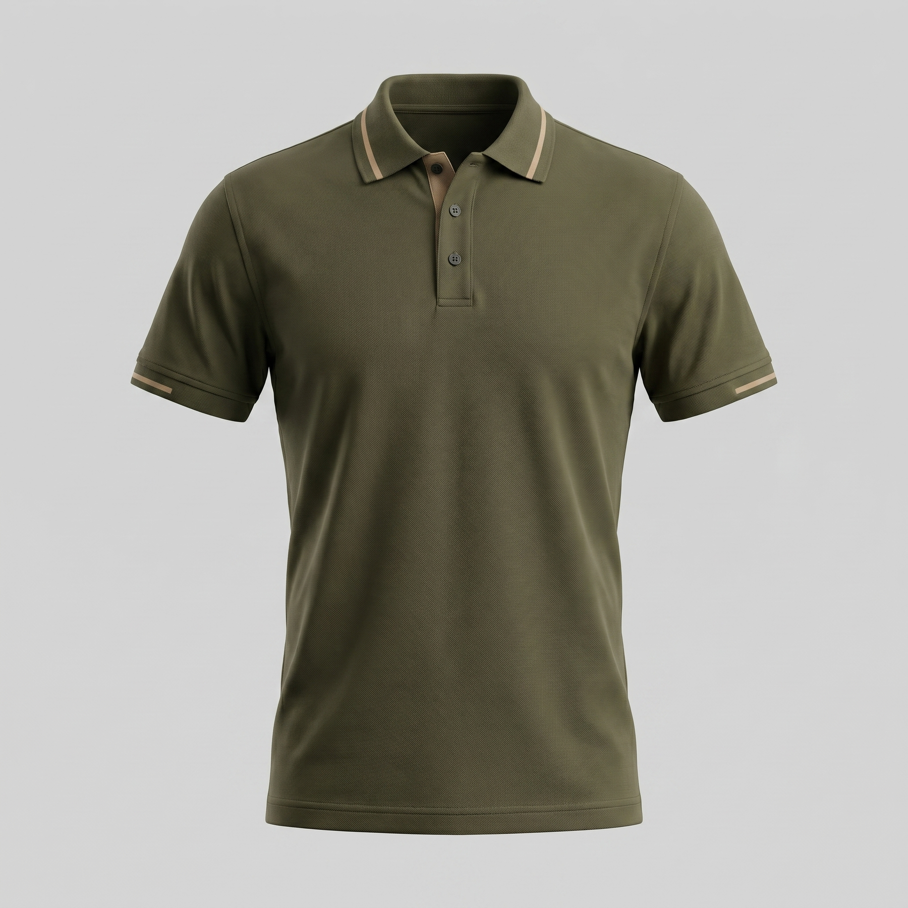 Tailored Fit Polo Shirt with Contrast Collar
