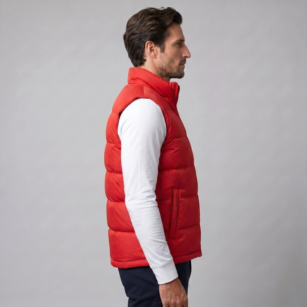 Quilted Padded Gilet in Classic Charcoal