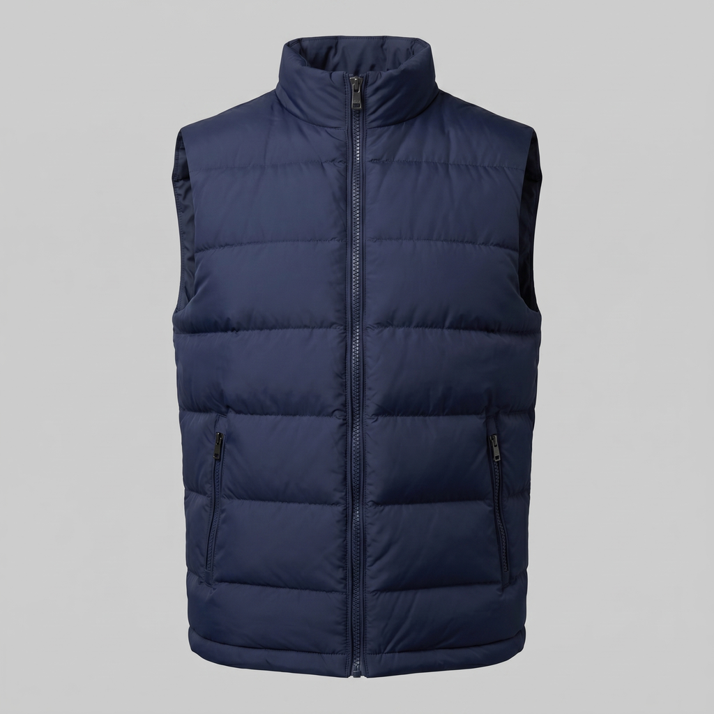 Quilted Padded Gilet in Classic Charcoal