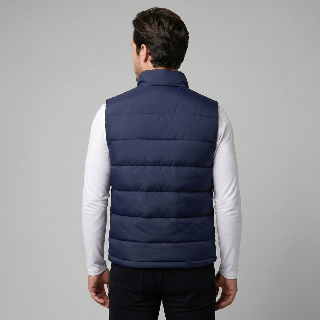 Quilted Padded Gilet in Classic Charcoal