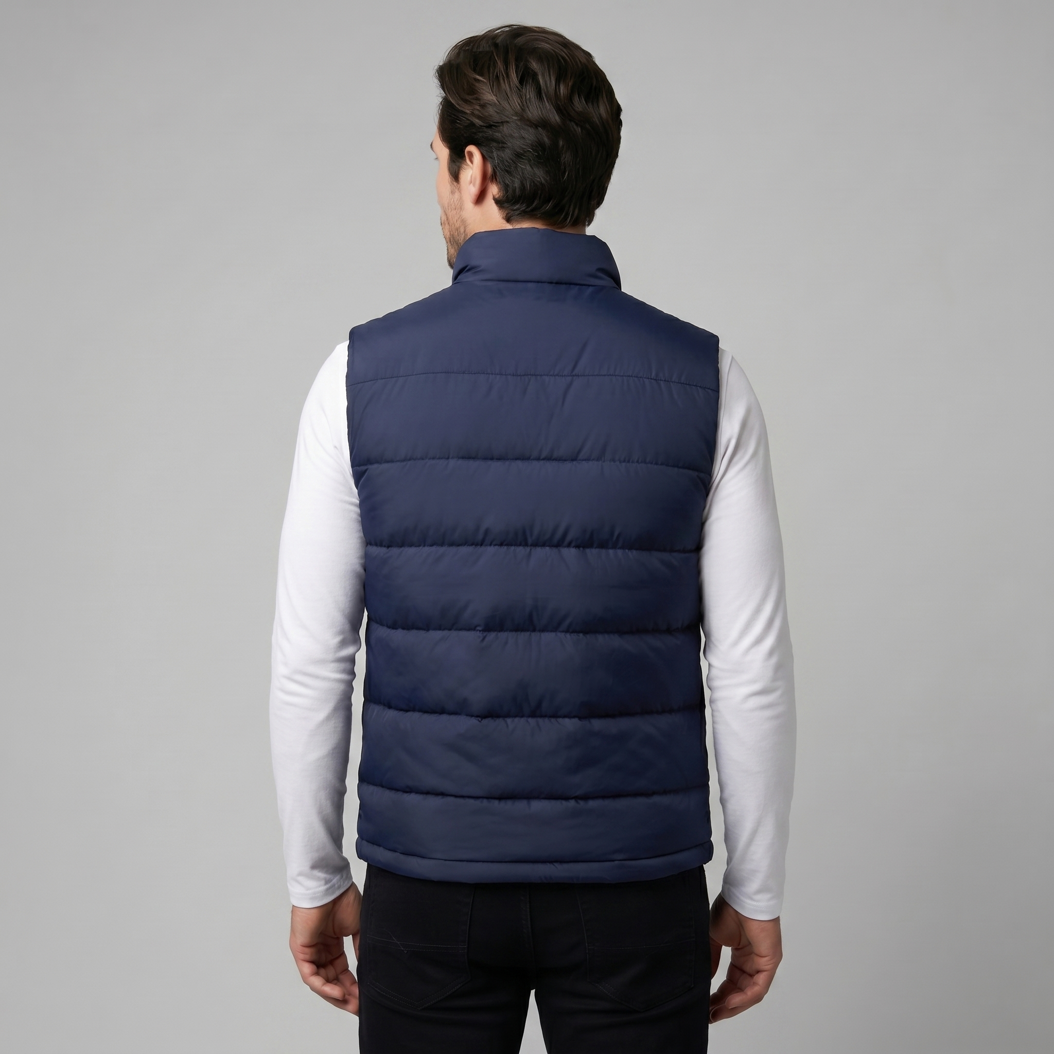 Quilted Padded Gilet in Classic Charcoal