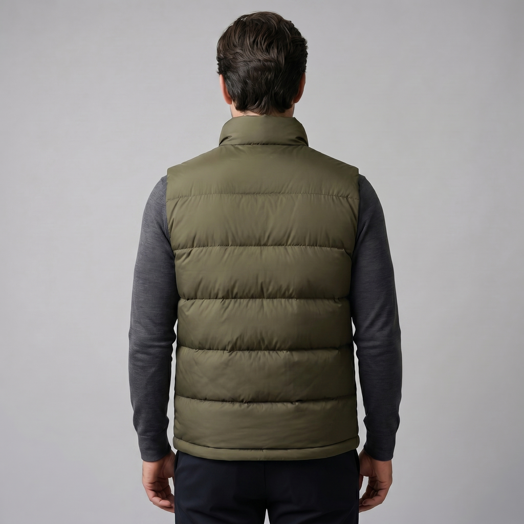 Quilted Padded Gilet in Classic Charcoal
