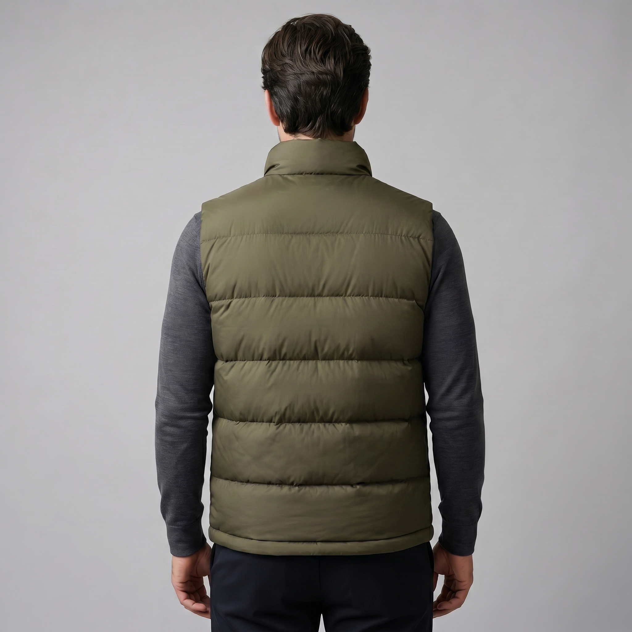 Quilted Padded Gilet in Classic Charcoal