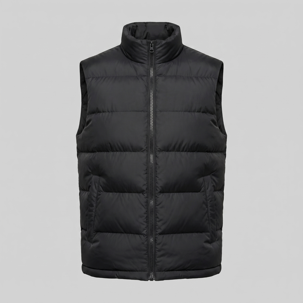 Quilted Padded Gilet in Classic Charcoal
