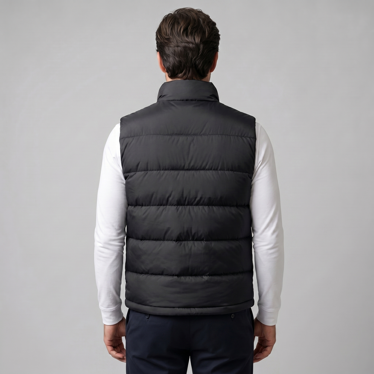 Quilted Padded Gilet in Classic Charcoal
