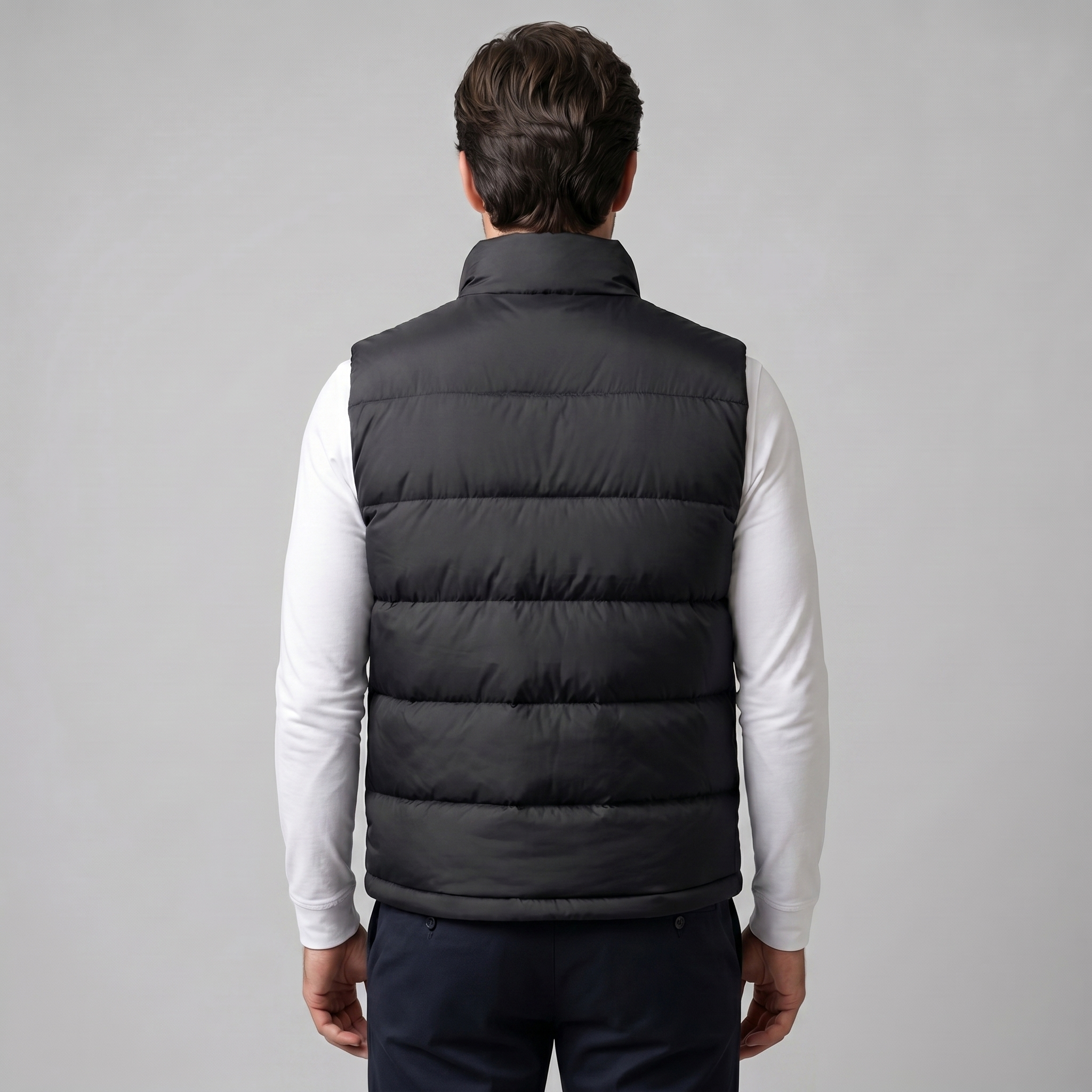 Quilted Padded Gilet in Classic Charcoal