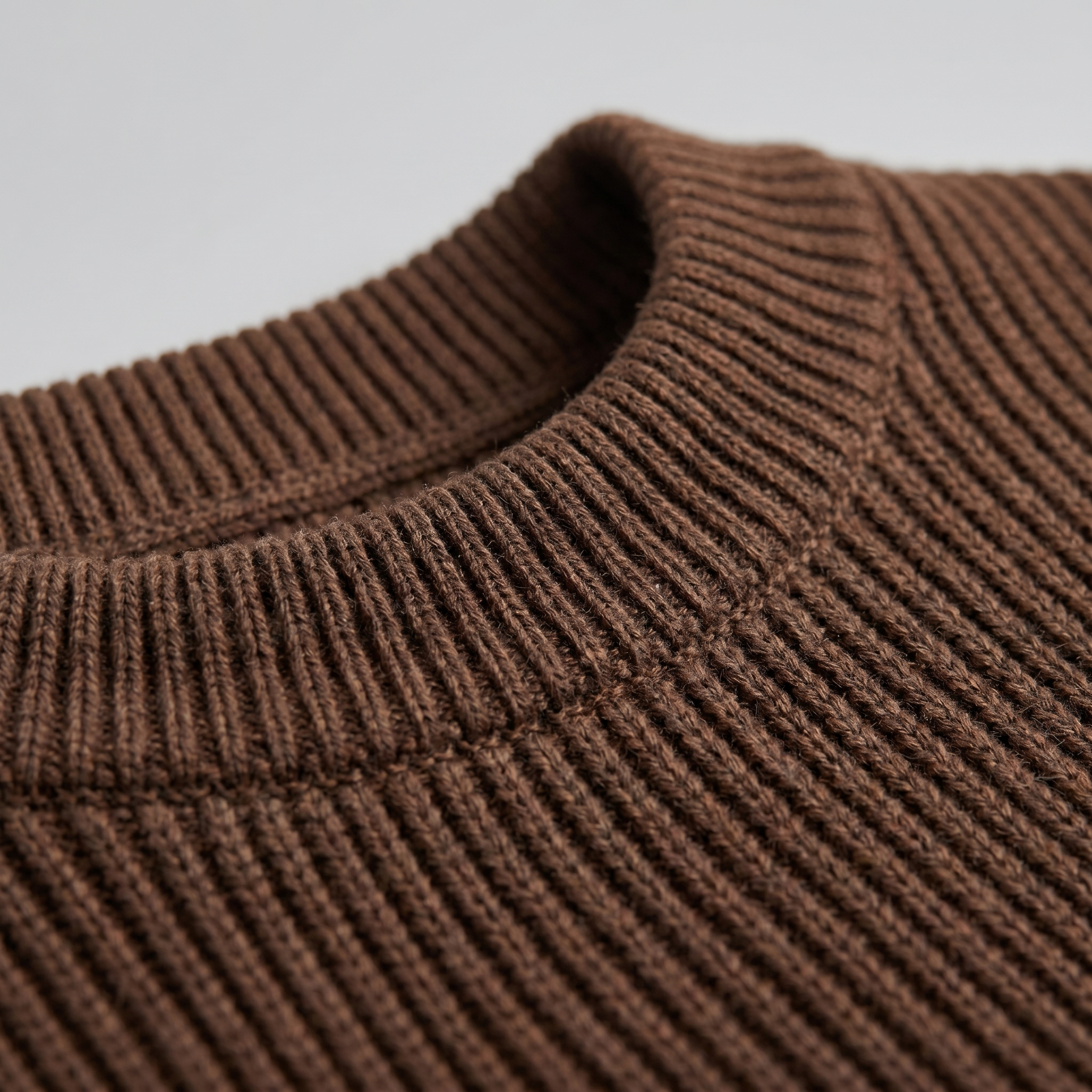 Ribbed Knit T-Shirt in Classic Charcoal