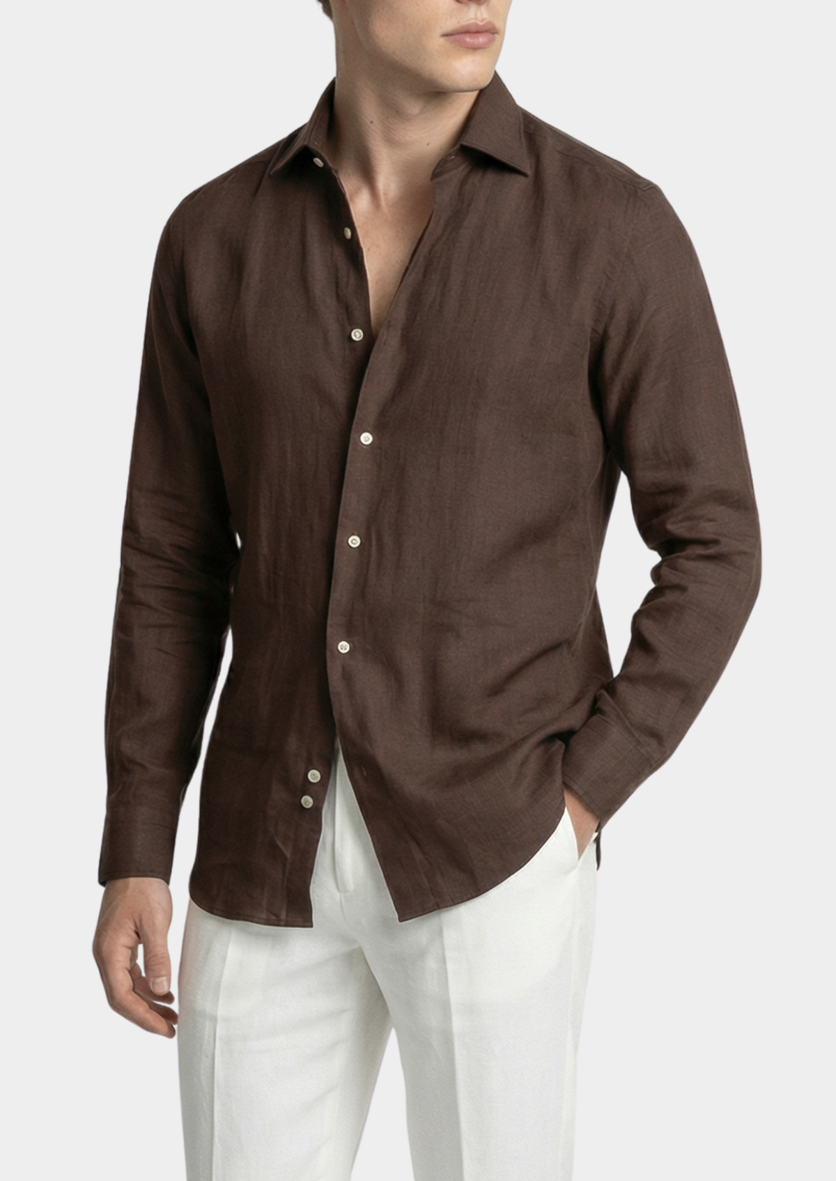Portofino Coastal Shirt in Rich Cocoa