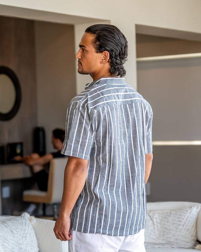 Nautical-Inspired Short Sleeve Polo