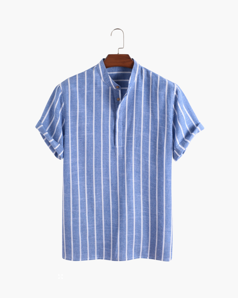 Nautical-Inspired Short Sleeve Polo