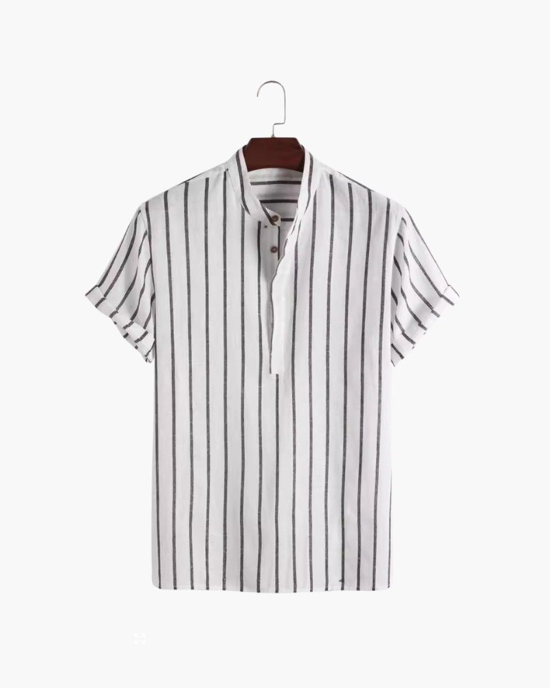 Nautical-Inspired Short Sleeve Polo