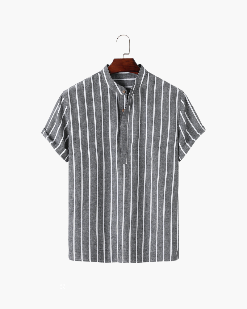 Nautical-Inspired Short Sleeve Polo