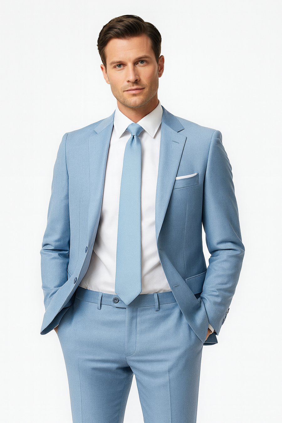 Tailored Summer Suit in Classic Navy