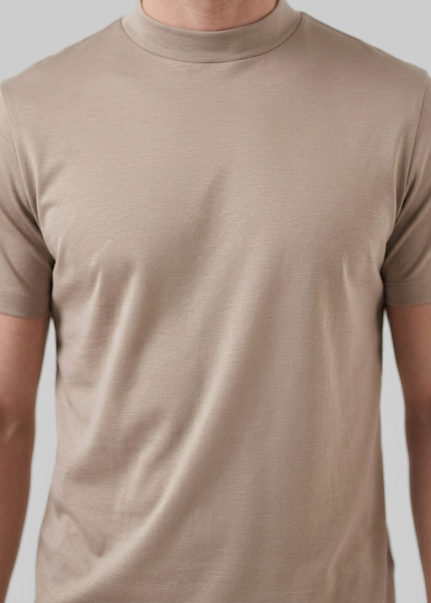 Refined Slim Fit Crewneck Tee in Charcoal