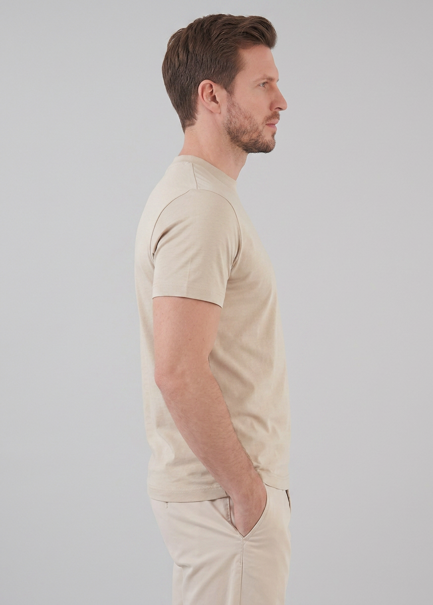 Refined Slim Fit Crewneck Tee in Charcoal