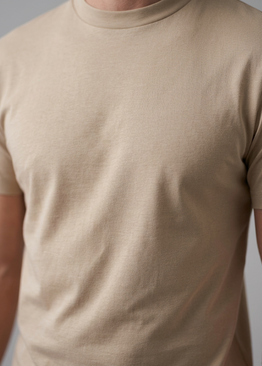 Refined Slim Fit Crewneck Tee in Charcoal