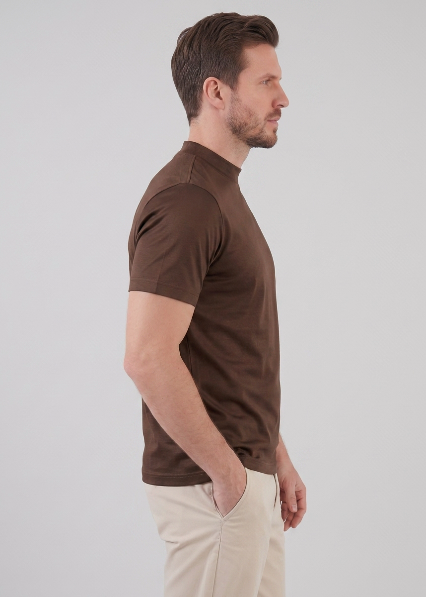 Refined Slim Fit Crewneck Tee in Charcoal
