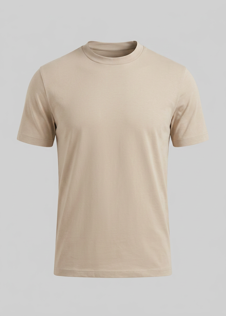 Refined Slim Fit Crewneck Tee in Charcoal
