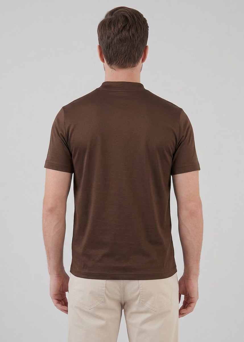 Refined Slim Fit Crewneck Tee in Charcoal