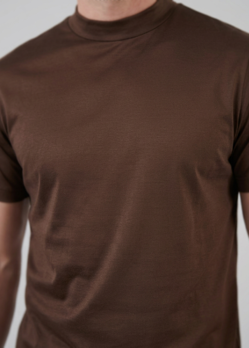 Refined Slim Fit Crewneck Tee in Charcoal