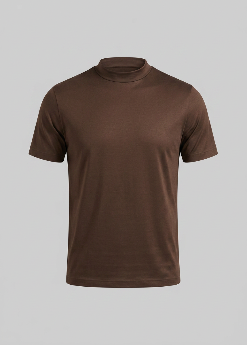 Refined Slim Fit Crewneck Tee in Charcoal