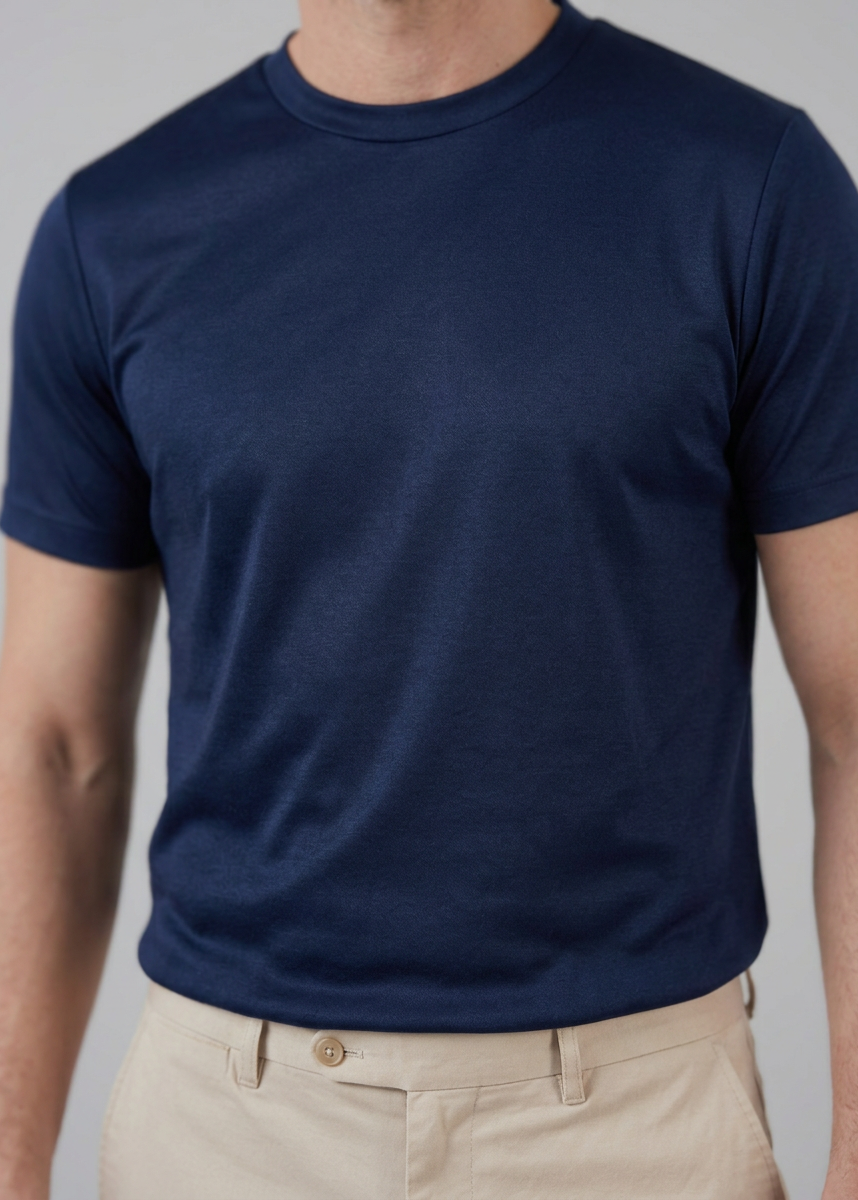 Refined Slim Fit Crewneck Tee in Charcoal