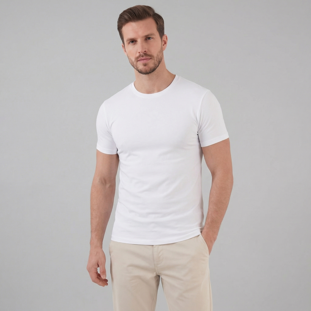 Refined Slim Fit T-Shirt in Classic White