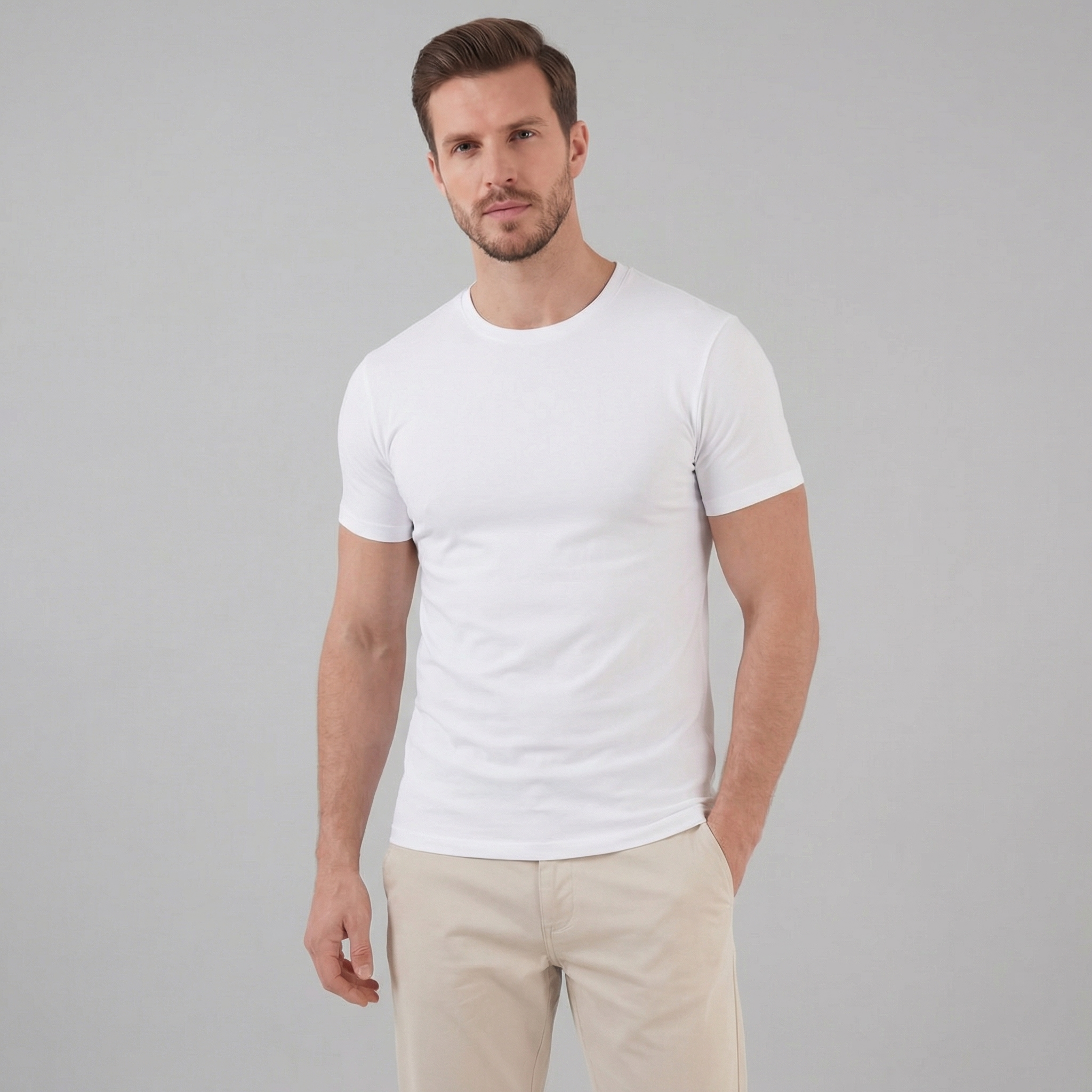 Refined Slim Fit T-Shirt in Classic White