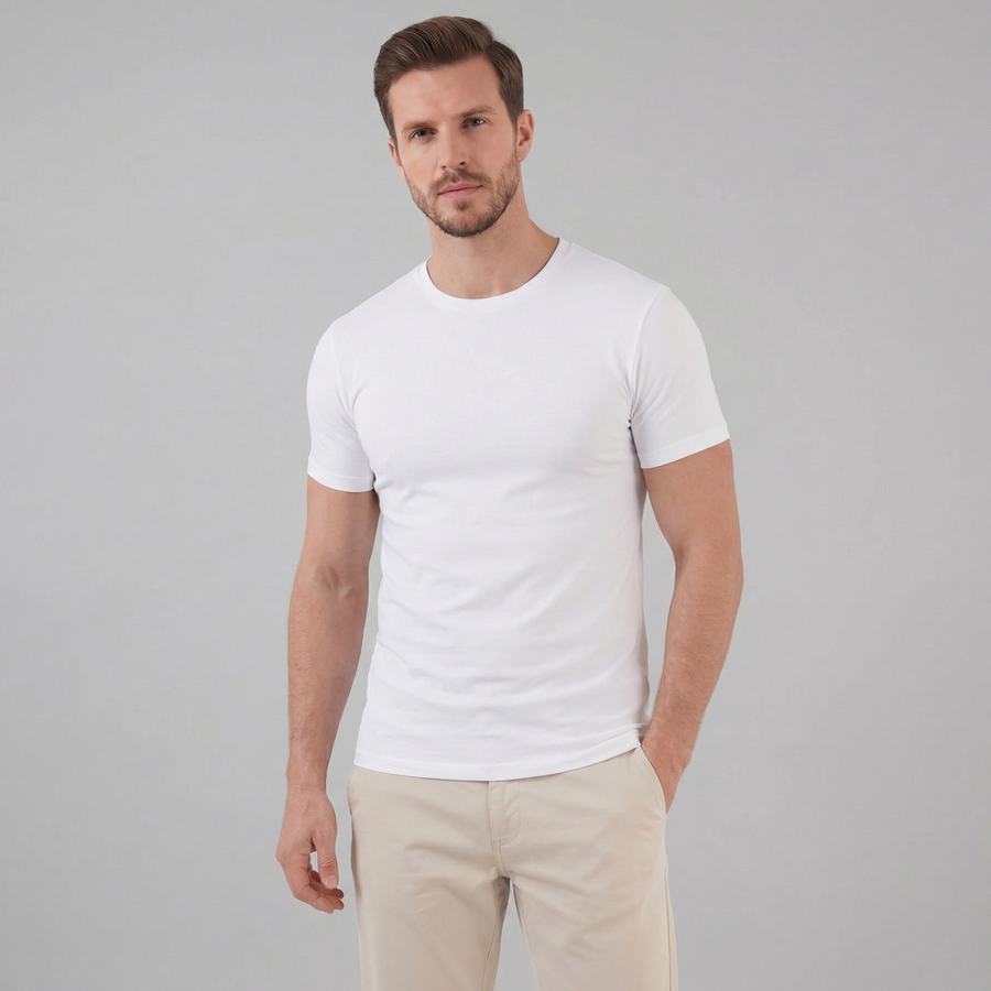 Refined Slim Fit T-Shirt in Classic White
