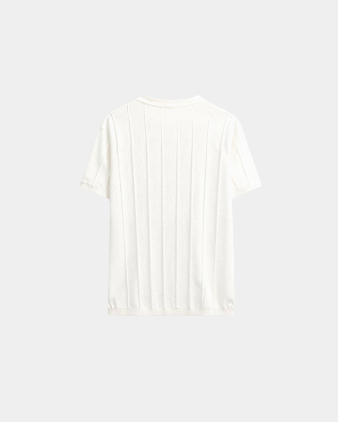 Refined Ribbed Crew Neck T-Shirt