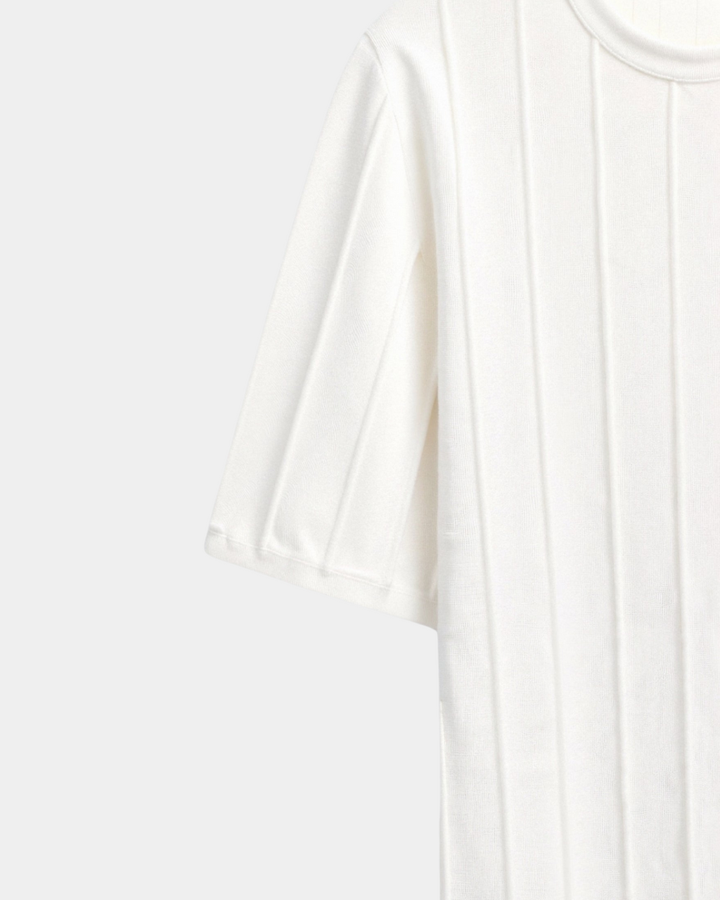 Refined Ribbed Crew Neck T-Shirt