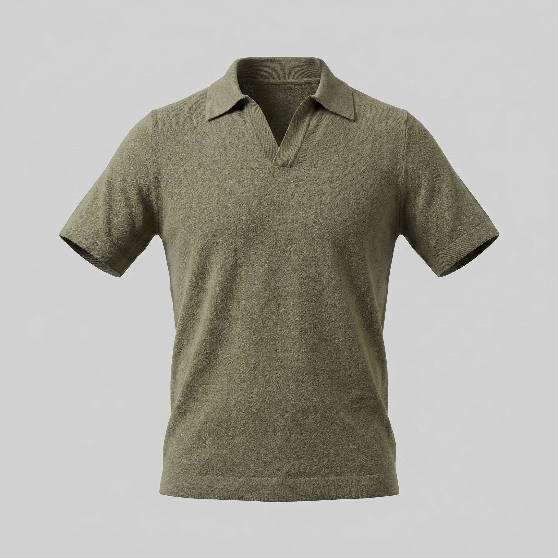 Timeless Lightweight V-Neck Polo in Classic Navy