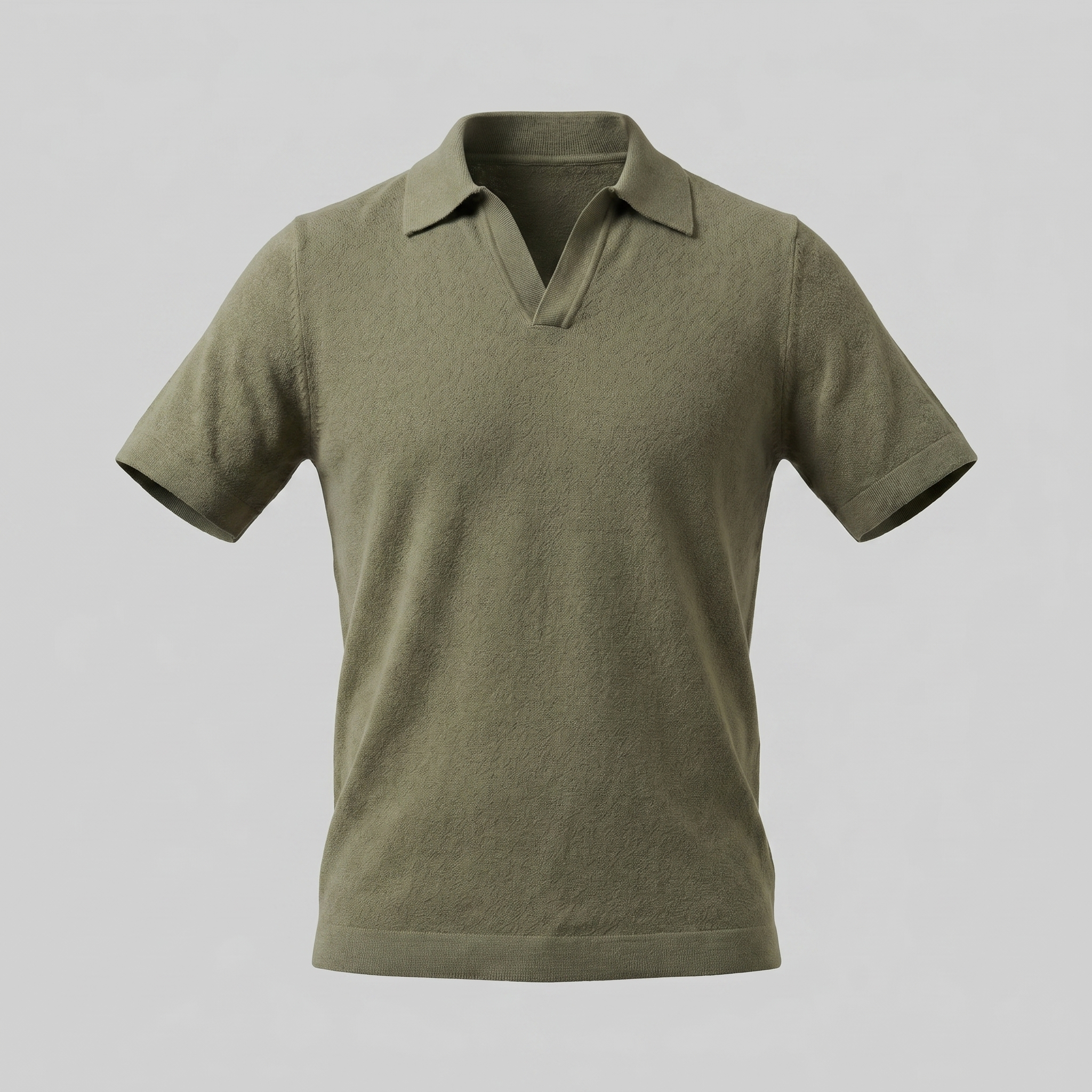Timeless Lightweight V-Neck Polo in Classic Navy