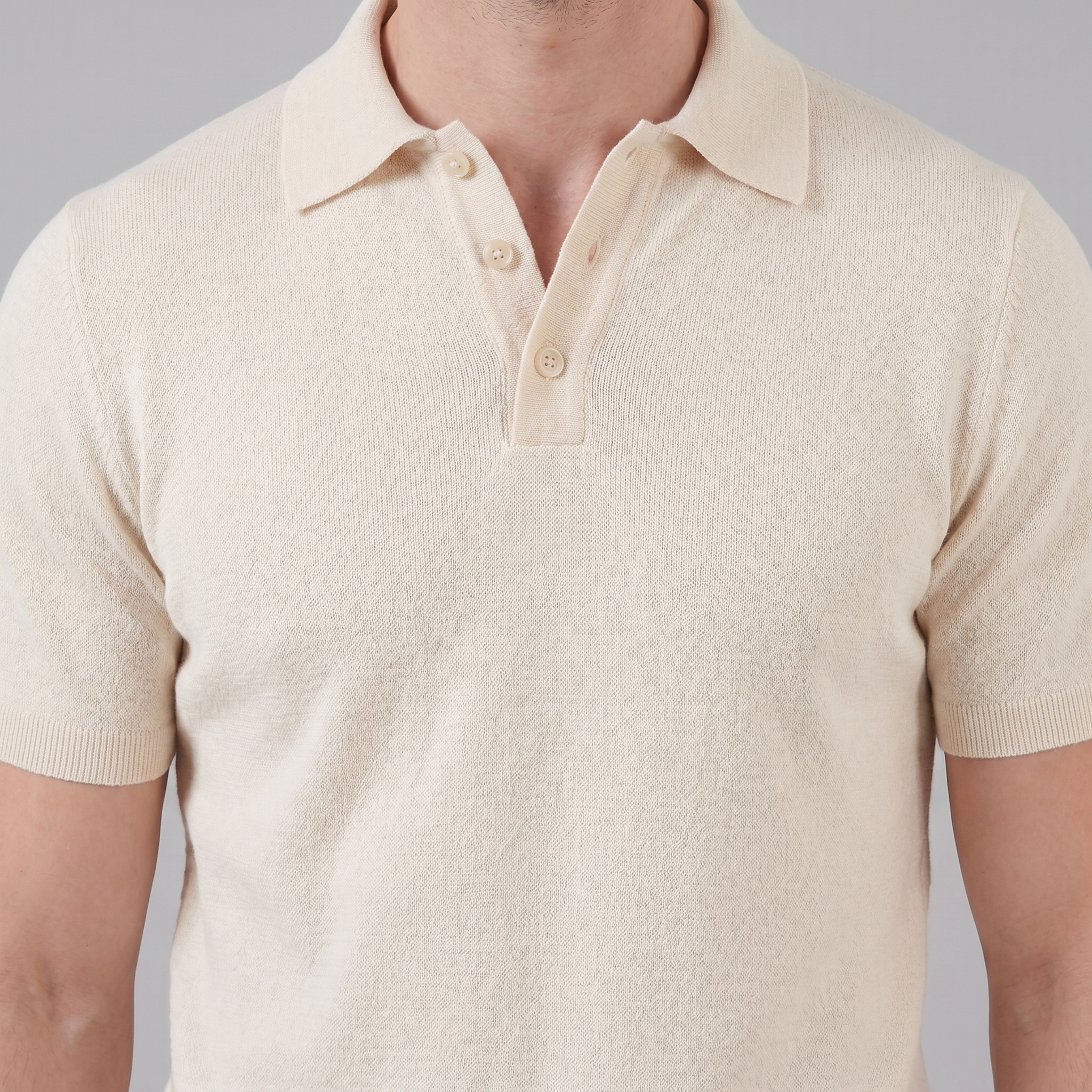 Timeless Lightweight V-Neck Polo in Classic Navy