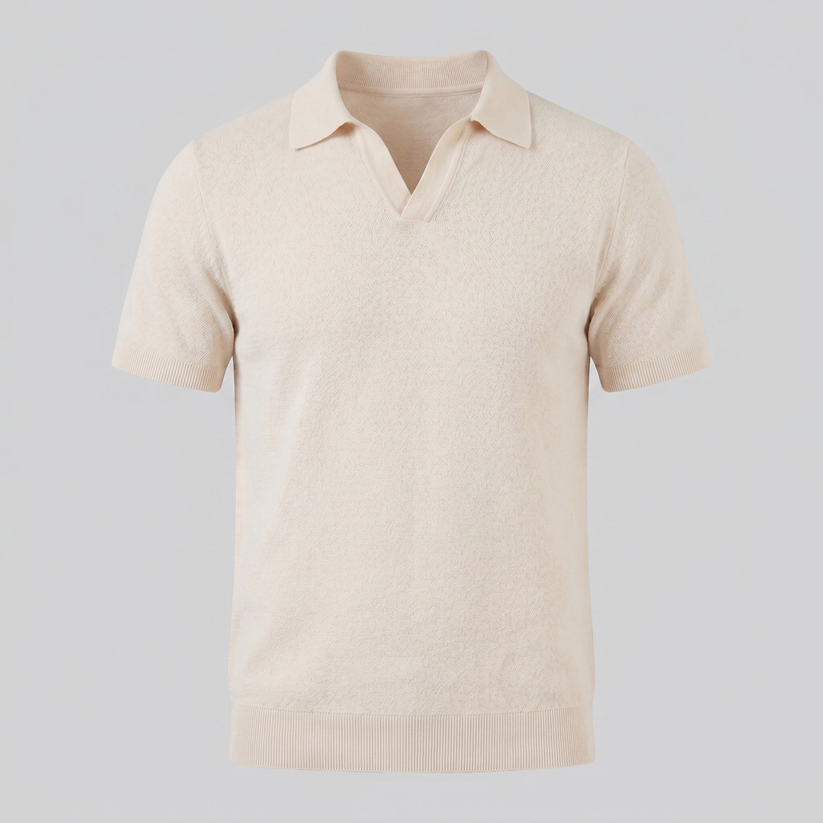 Refined Summer V-Neck Polo in Soft Cotton