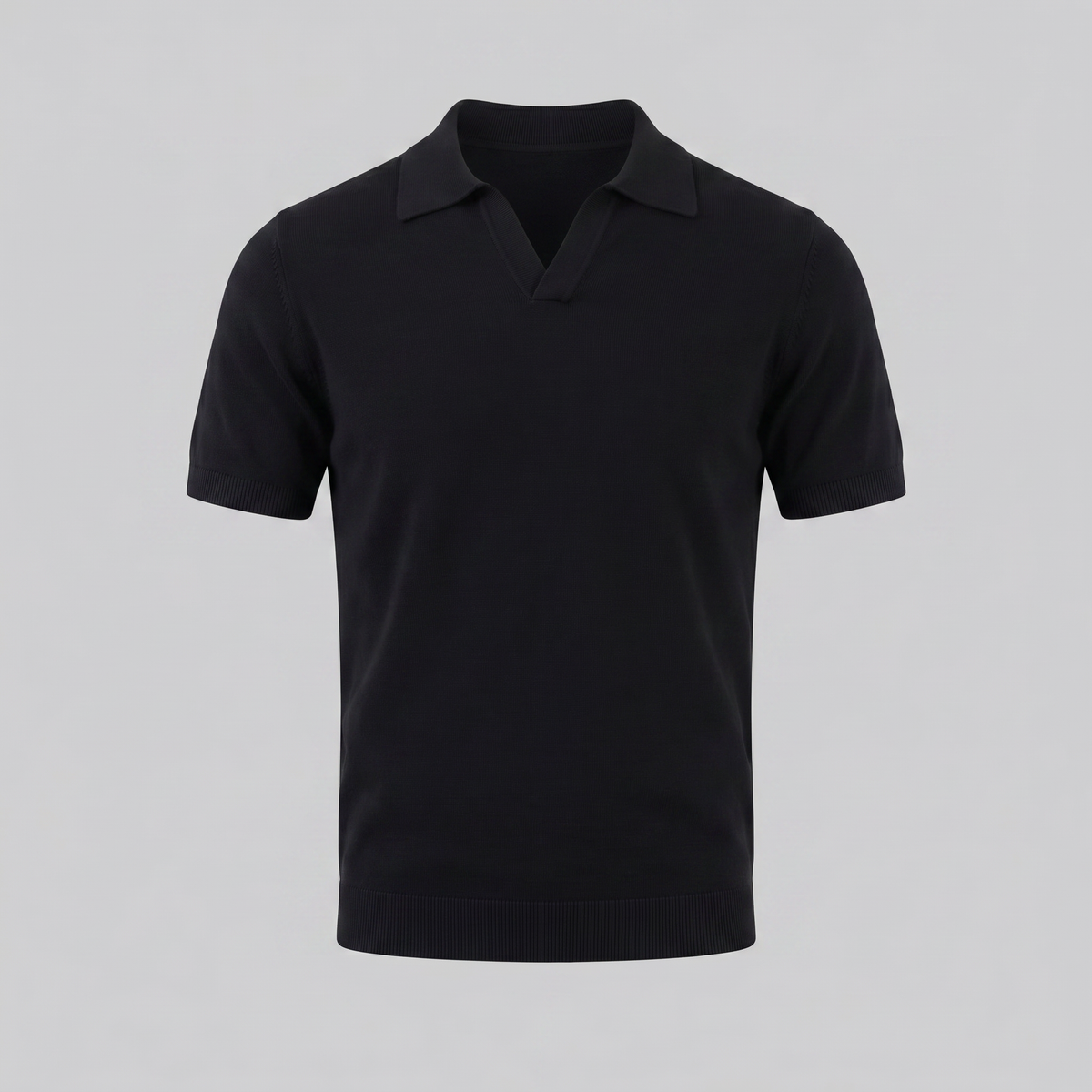 Refined Summer V-Neck Polo in Soft Cotton