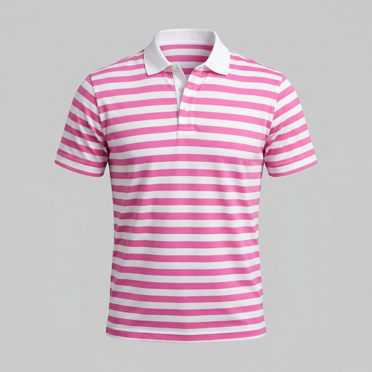 Refined Striped Short-Sleeve Polo
