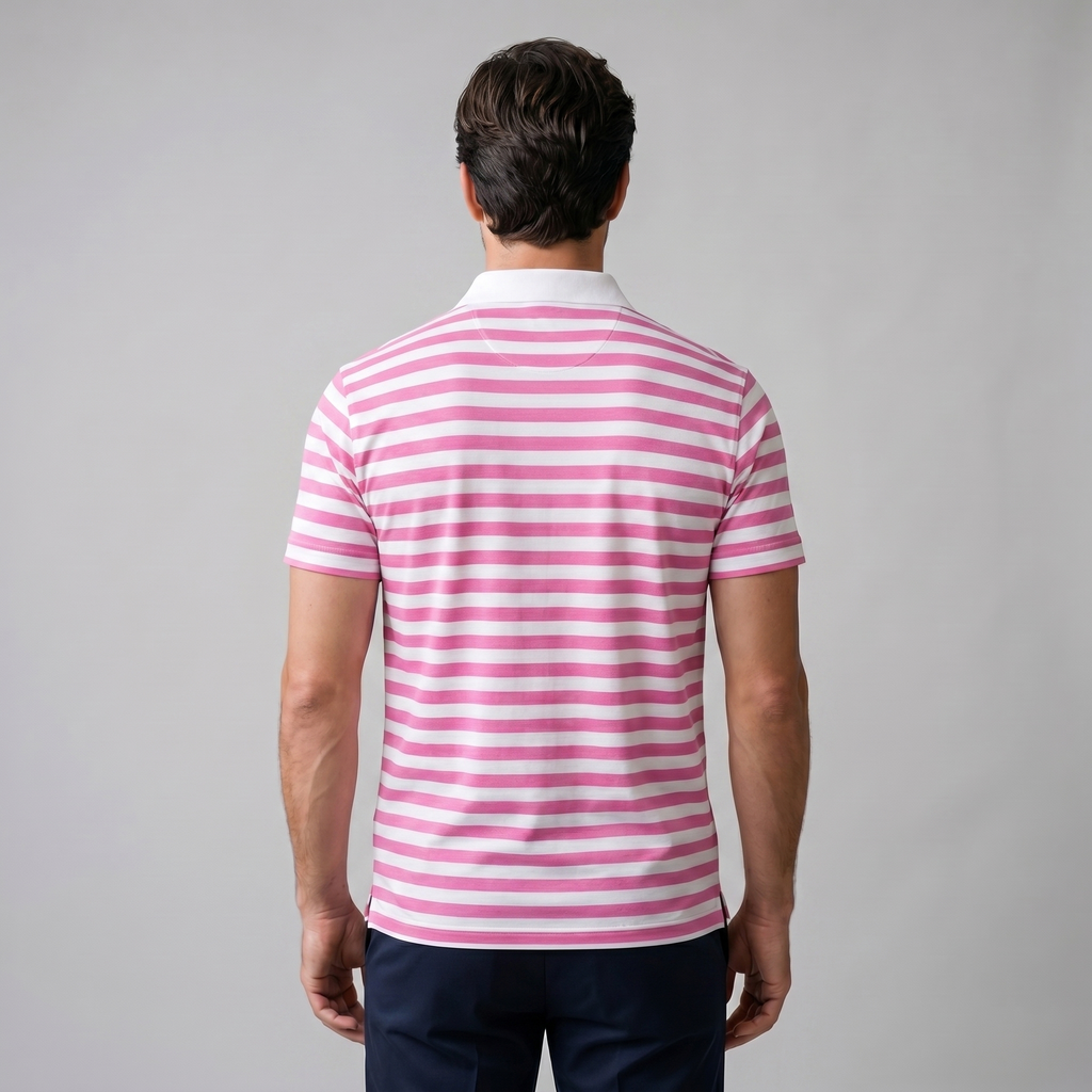 Refined Striped Short-Sleeve Polo