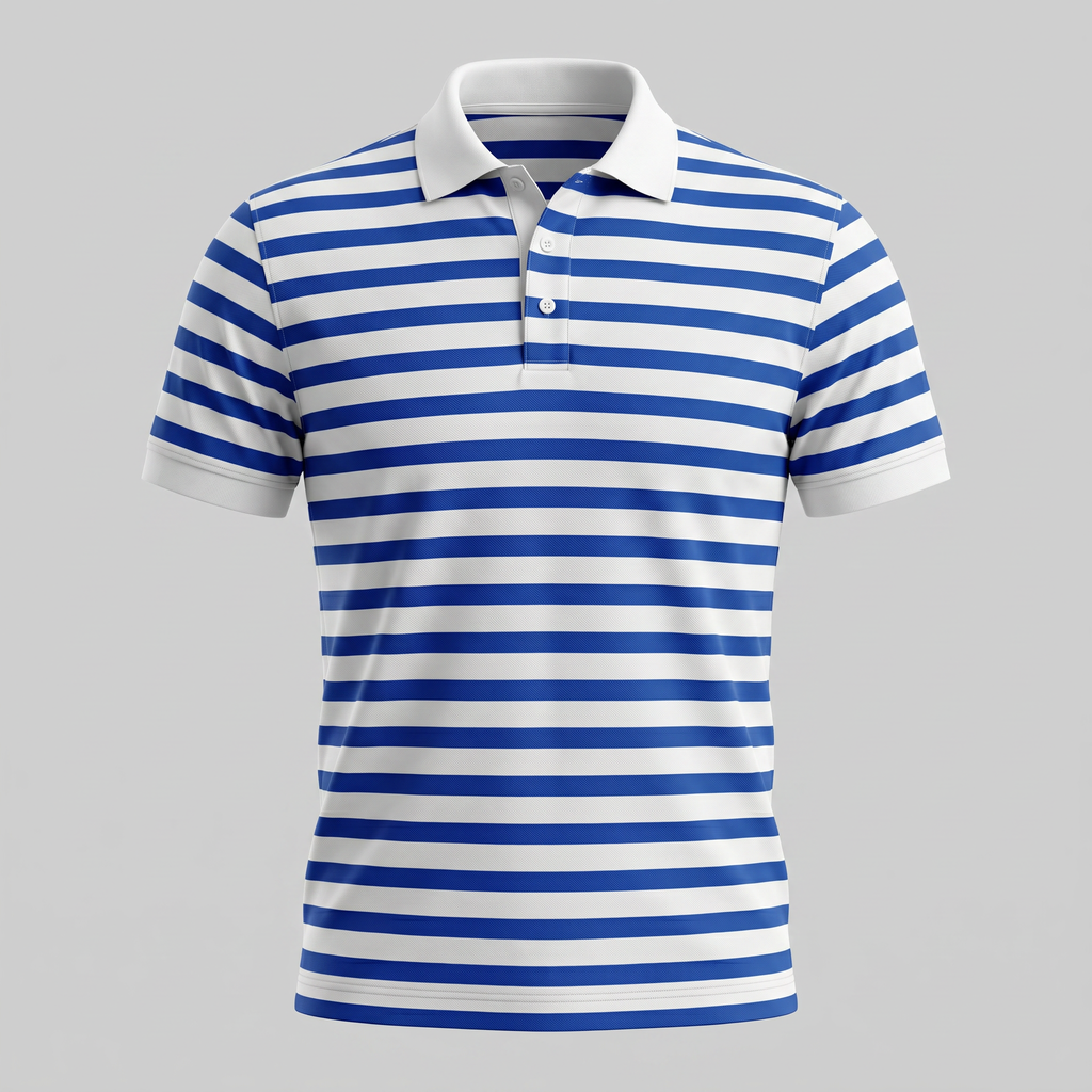 Refined Striped Short-Sleeve Polo