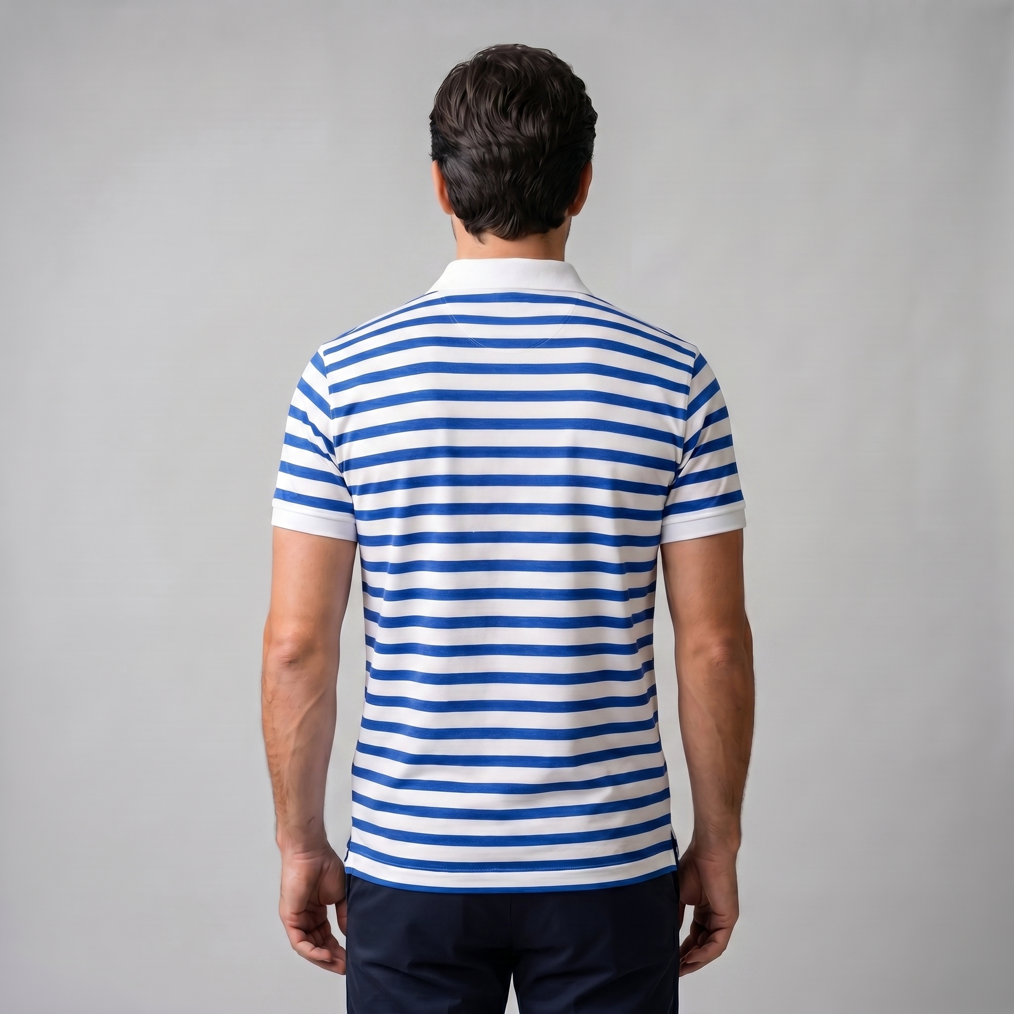 Refined Striped Short-Sleeve Polo