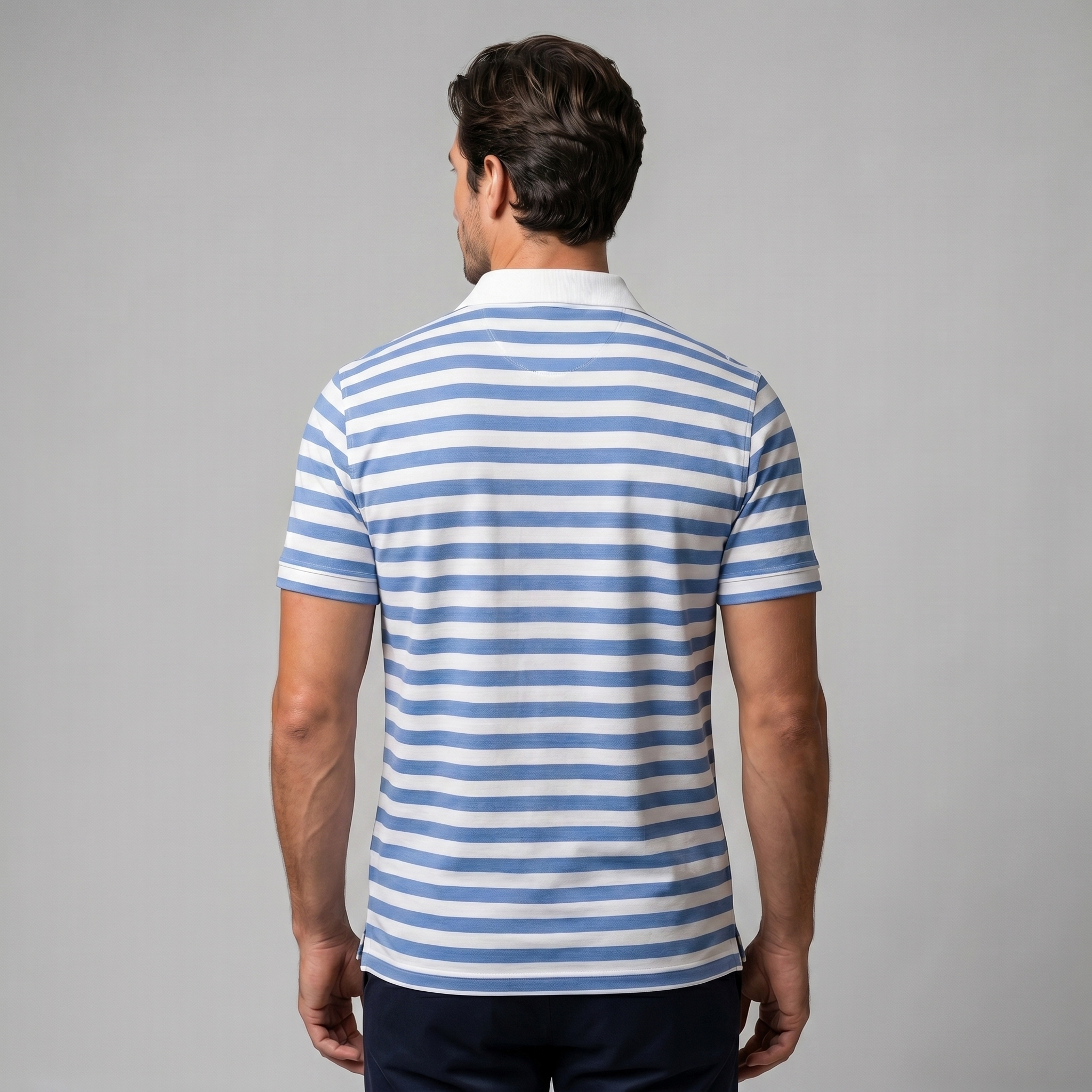 Refined Striped Short-Sleeve Polo