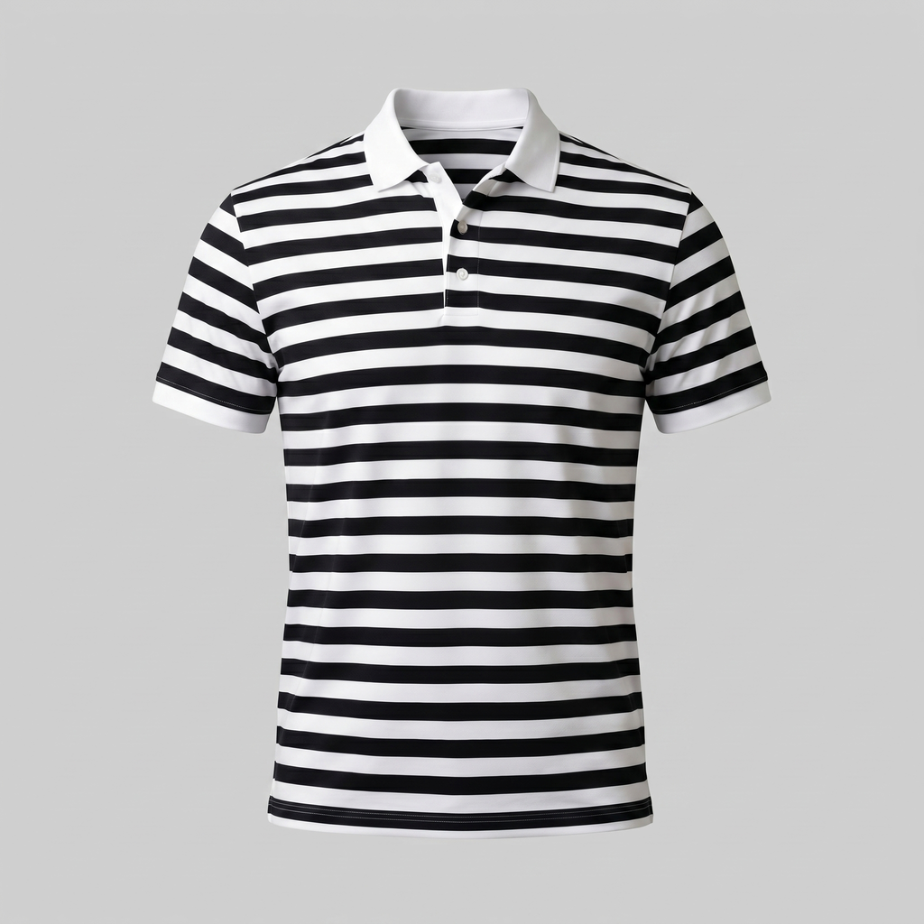 Refined Striped Short-Sleeve Polo