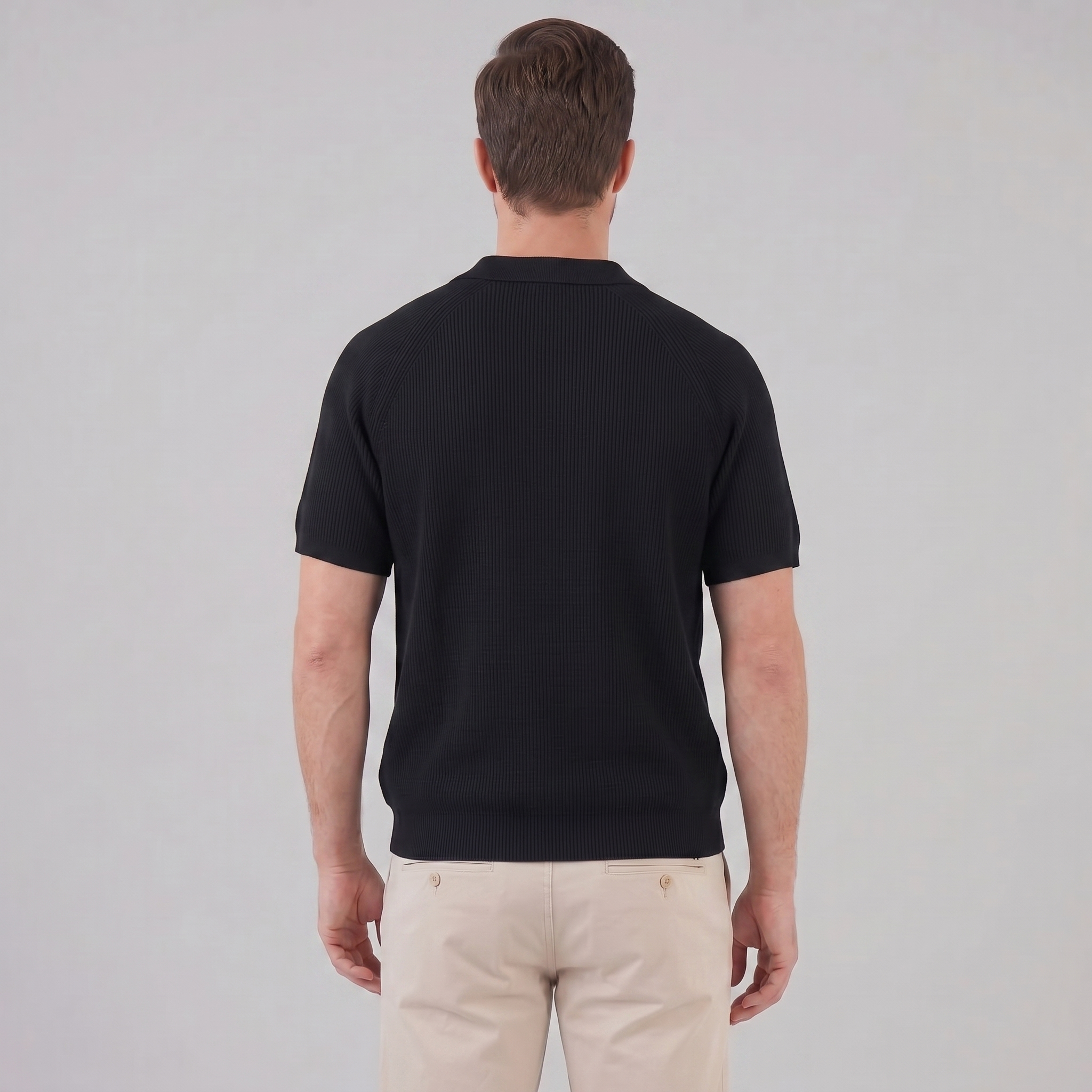 Timeless Long Sleeve Polo in Classic Navy